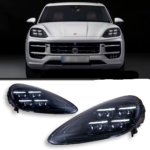 مصابيح أمامية LED لبورش كايين 2011–2017 (958) بتصميم ماتريكس ونمط 2024