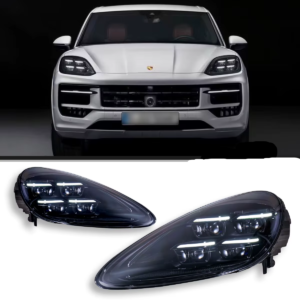 مصابيح أمامية LED لبورش كايين 2011–2017 (958) بتصميم ماتريكس ونمط 2024